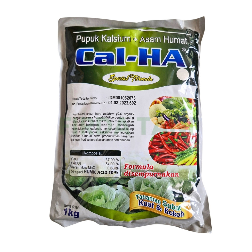 Jual Cal Ha 1kg Pupuk Calsium plus Asam Humat Original MMT Calha 1kg ...