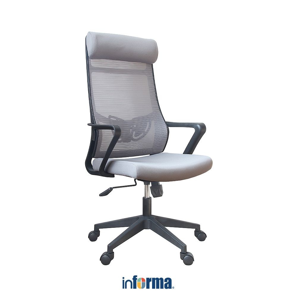 Jual Informa Zilton Kursi Kantor Sandaran Tinggi AbuAbu Tempat Duduk