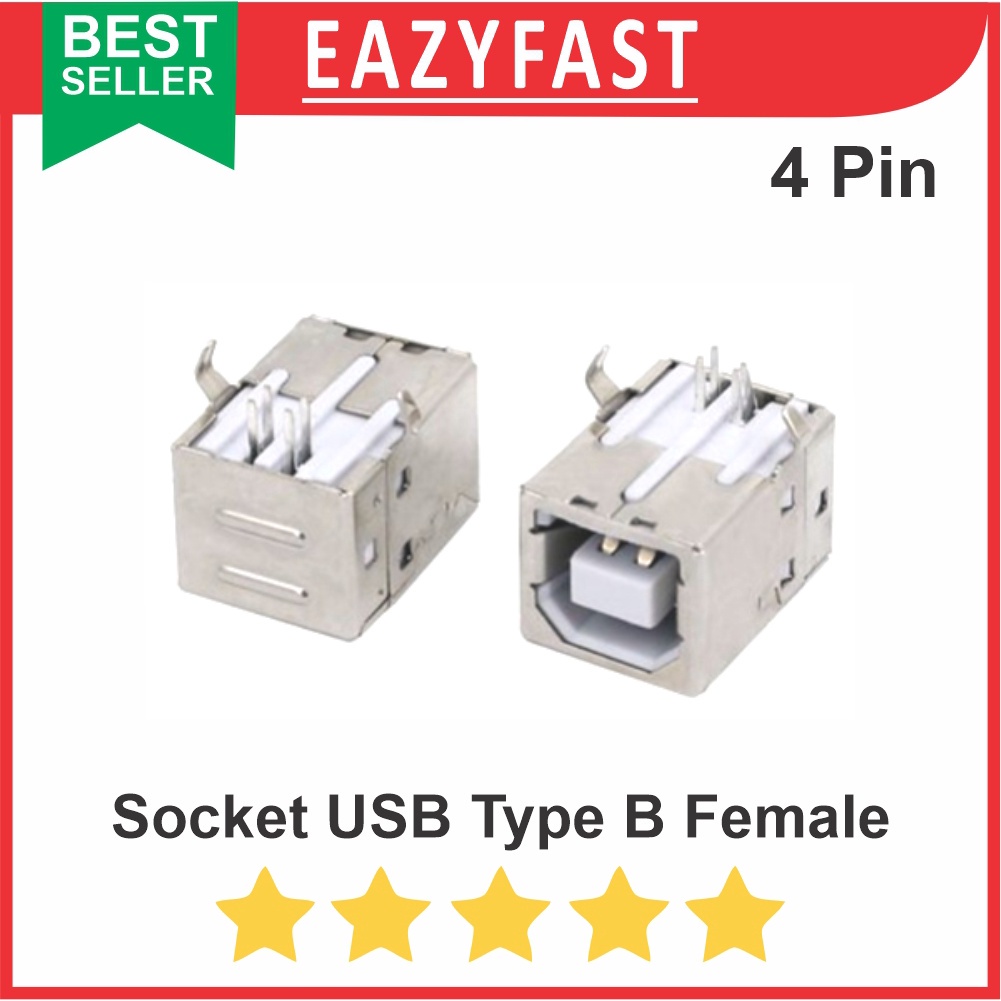 Jual Socket Usb Tipe Type B Connector Printer 4 Pin Female Betina Shopee Indonesia 7488