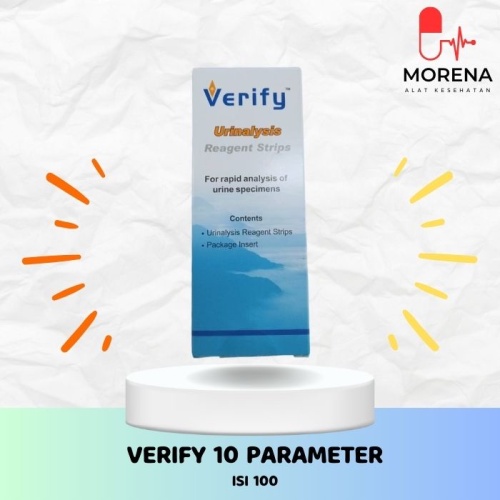 Jual VERIFY - 10 Parameter 10P Urinalysis Reagent Strips Test Urine ...