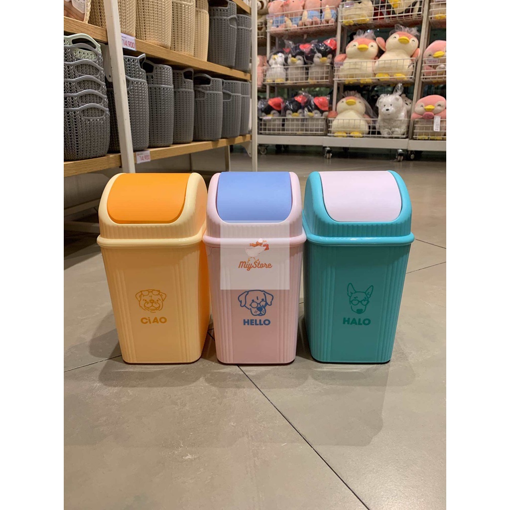 Jual Miniso Tong Sampah Meja Kecil Mini Waste Bin Tempat Penyimpanan