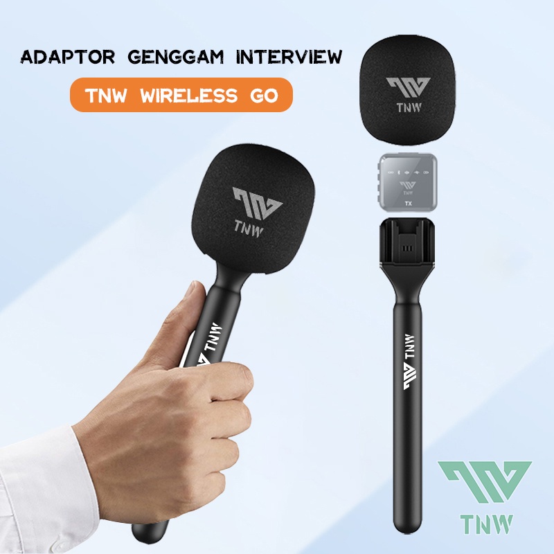 Jual COD TNW Microphone Interview Handle Interview GO Handheld Adapter ...