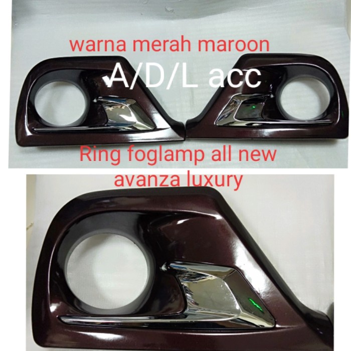 Jual Ring Cover Foglamp All New Avanza 2014-on Luxury Merah maroon ...
