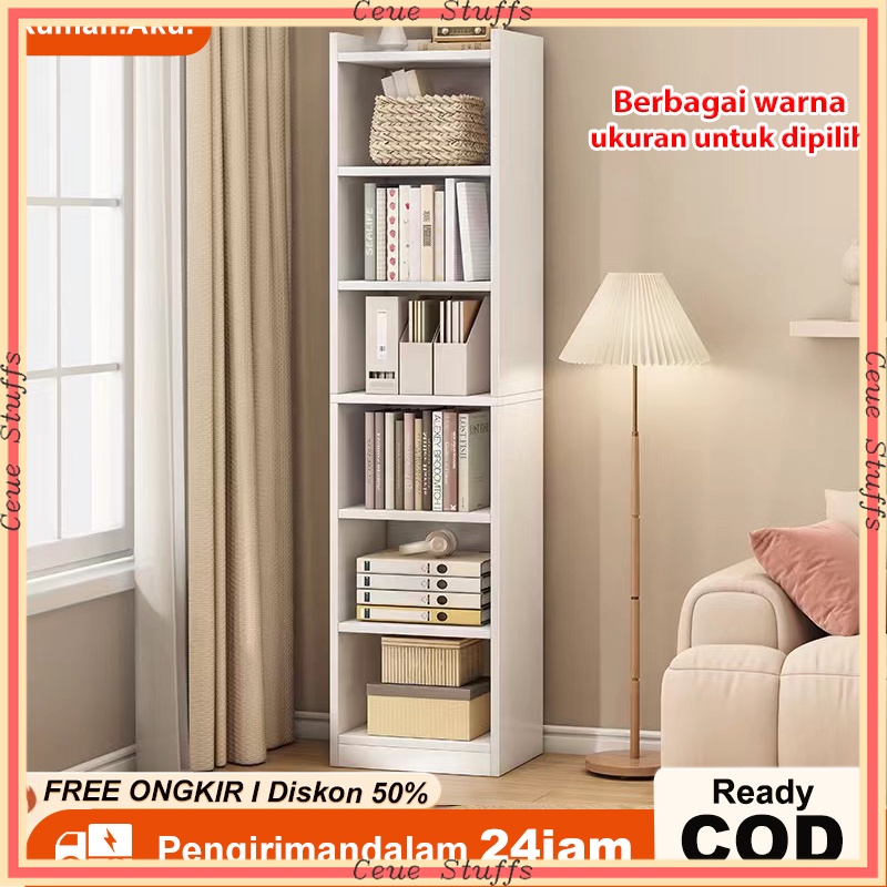 Jual PROMO KUAT KOKOH AESTHETIC TERBARU TERMURAH !! Rak Buku Kayu 6 ...