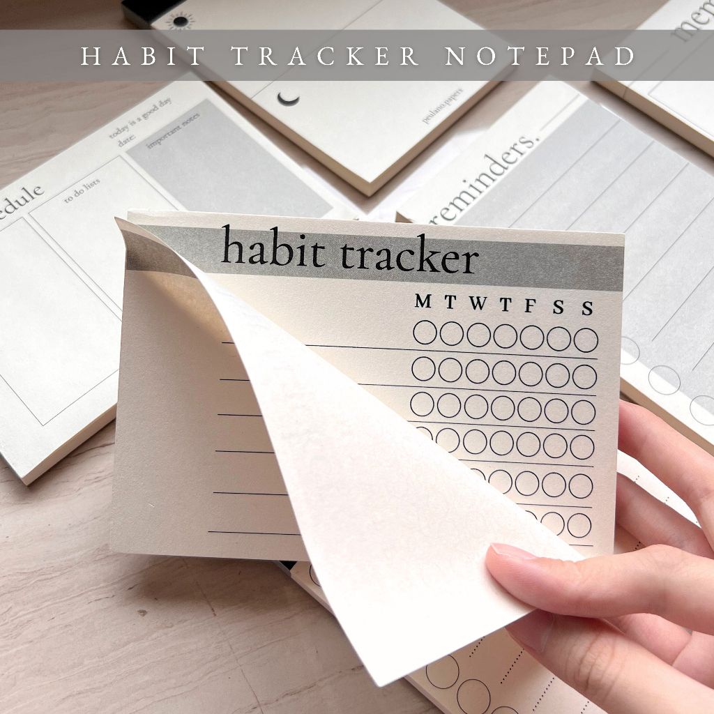 Jual Habit Tracker Notepad Memo Weekly Planner Aesthetic by ...