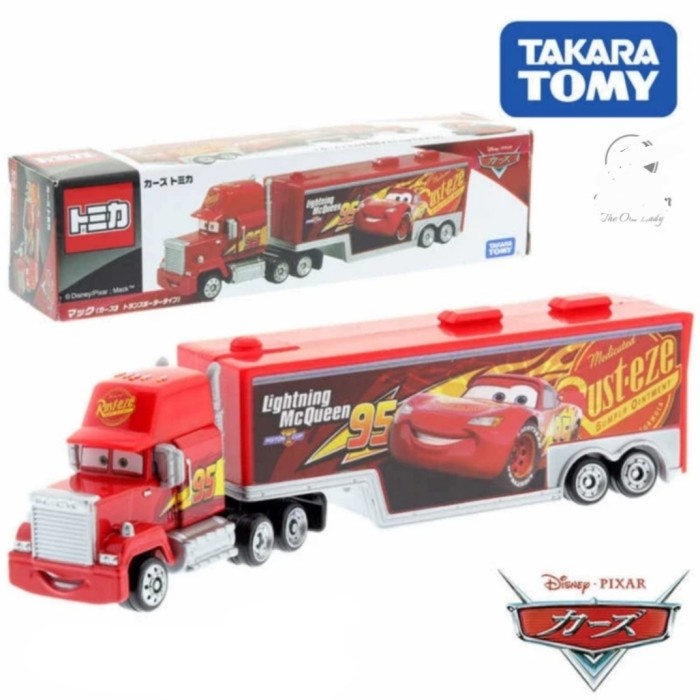 Jual Tomica Disney Mack Transporter Cars takara tomi Mc Queen trailer ...