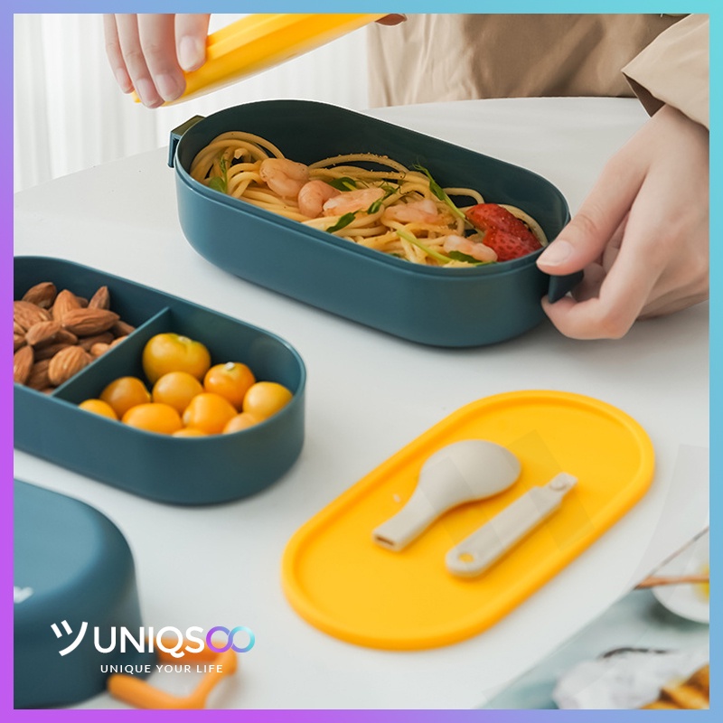 Jual UNIQSOO Lunch Box 2 Tingkat / Kotak Bekal Anak Tingkat / Bento Box ...