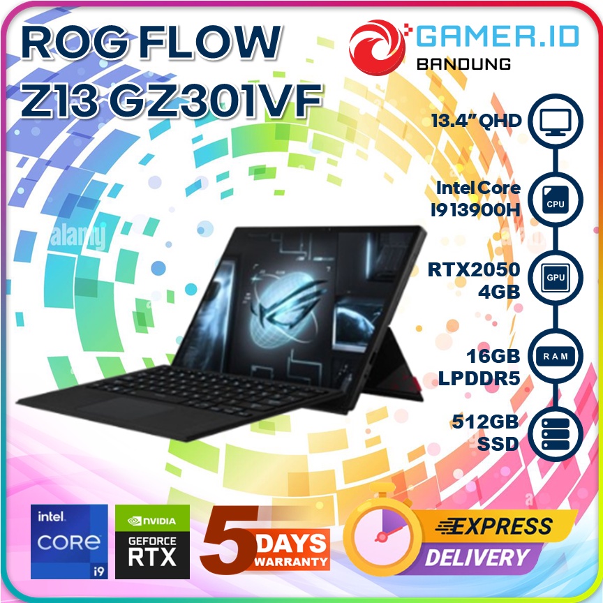 Jual Asus ROG Flow Z13 GZ301VF I9 13900H RTX2050 16Gb 512Gb 13.0QHD