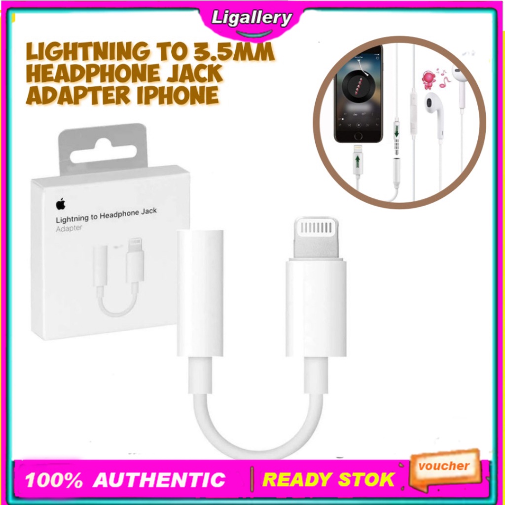 Convertor iphone Lightning to mm Headphone Audio Jack Adapter Converter  Untuk Iphone Kabel Universal Iphone