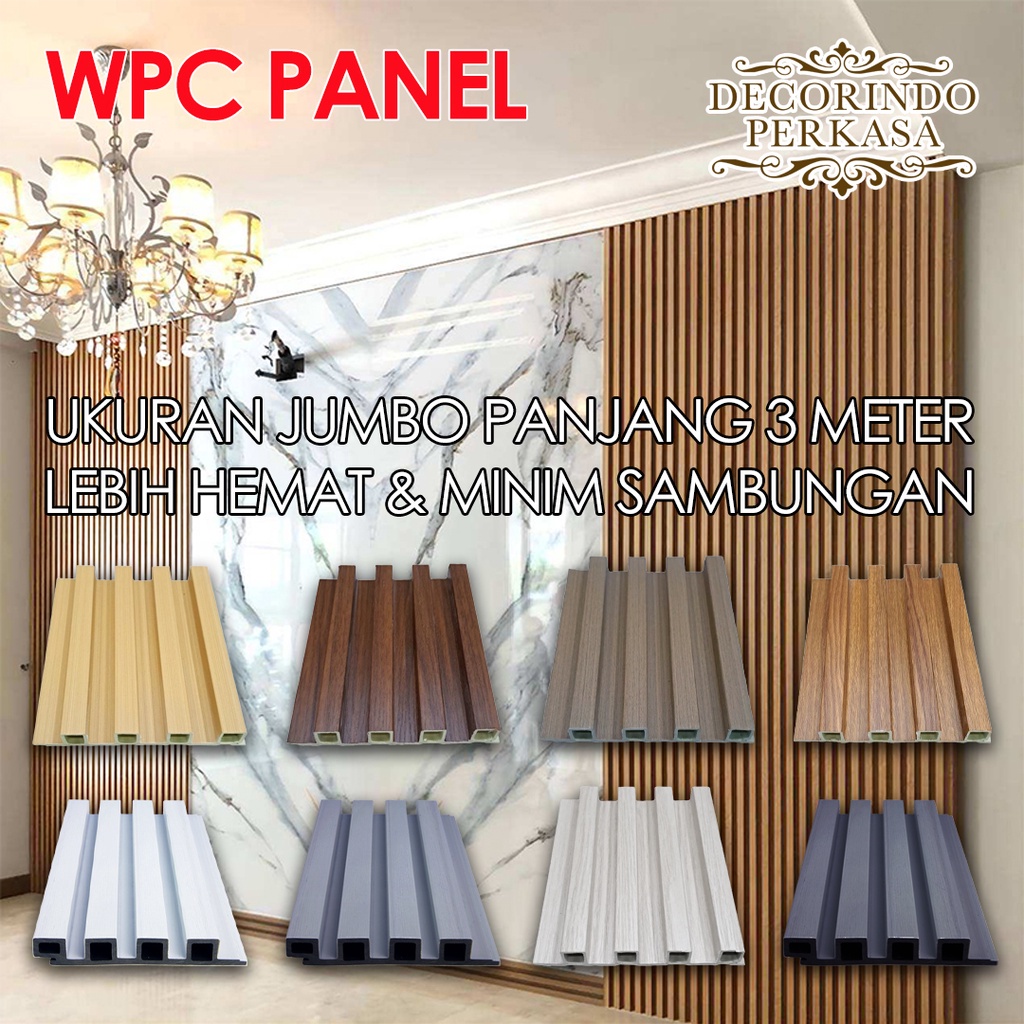 Jual GR64RT WPC Wood Panel 3 METER Wallpanel Kisi Kisi Dinding Kayu ...