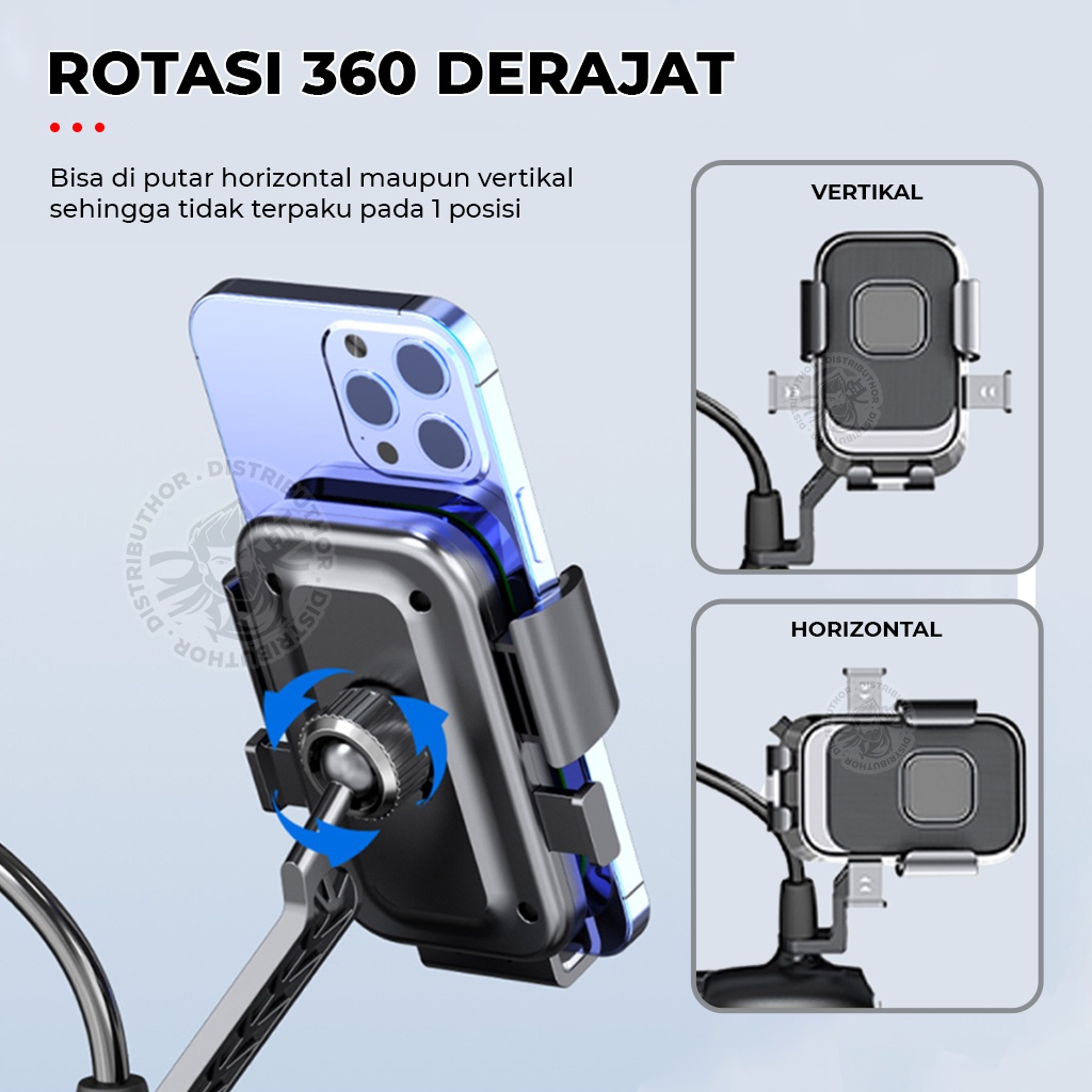 Jual Holder Hp Motor Spion Motobot Stand Penyangga Penahan Handphone Universal Dudukan Penjepit