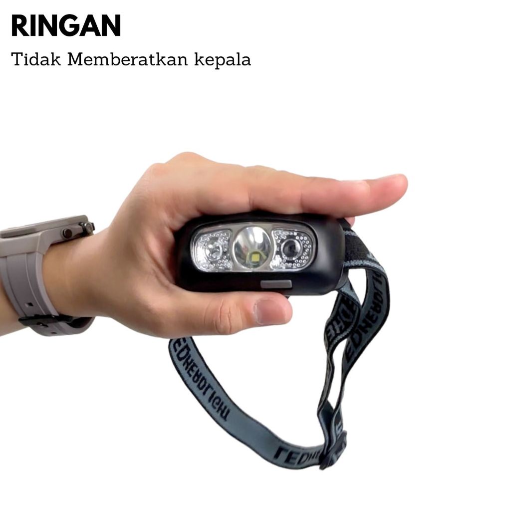 Jual Headlamp Senter Kepala Sensor Senter Kepala LED USB Charge ...