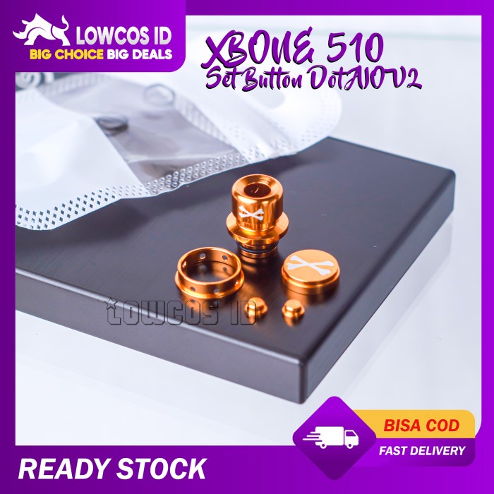 Jual GOLD XBone Drip Tip Button Set DotAIO V2 DripTips Shopee Indonesia