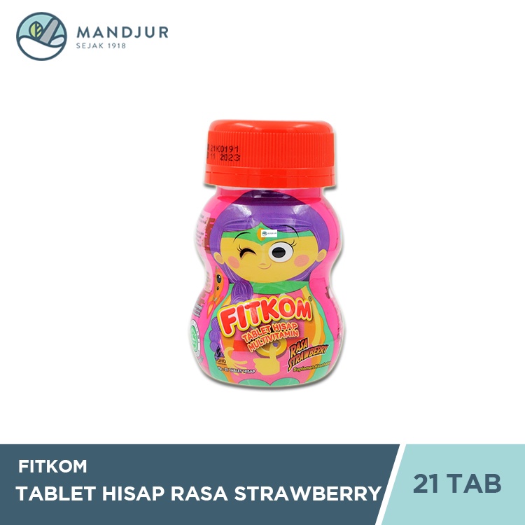 Jual Fitkom Rasa Strawberry 21 Tablet - Multivitamin Tablet Hisap Anak ...
