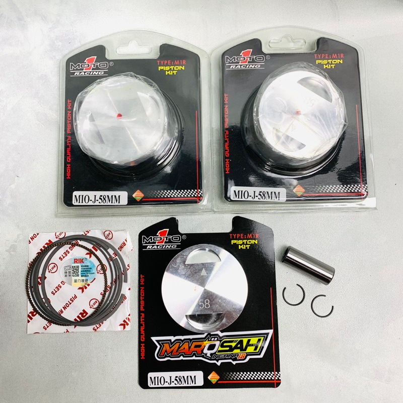 Jual Piston Mio J 58 MOTO1 PIN 13 MOTO1 MARQSAH RACING Shopee Indonesia
