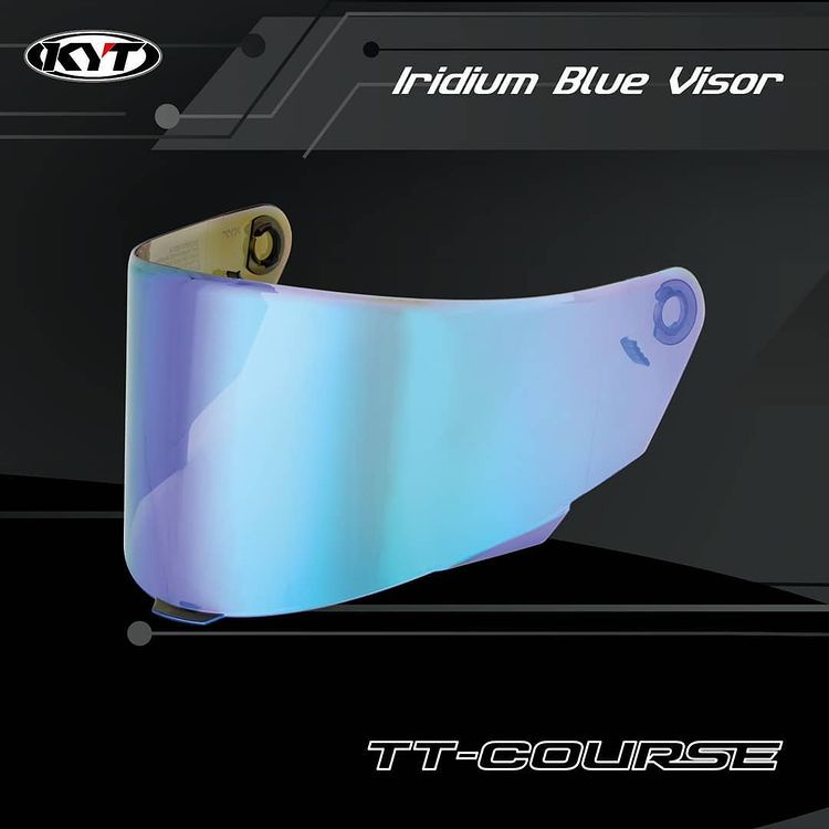 Flat visor sale iridium blue