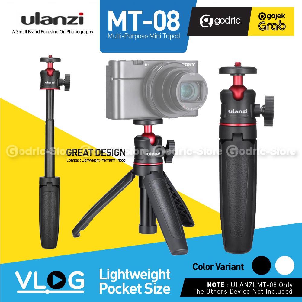 ULANZI MT-08 Mini Extension Pole Tripod Vlogging Vlogger for Mirrorless  Camera Smartphone HP MT08 - Main Image