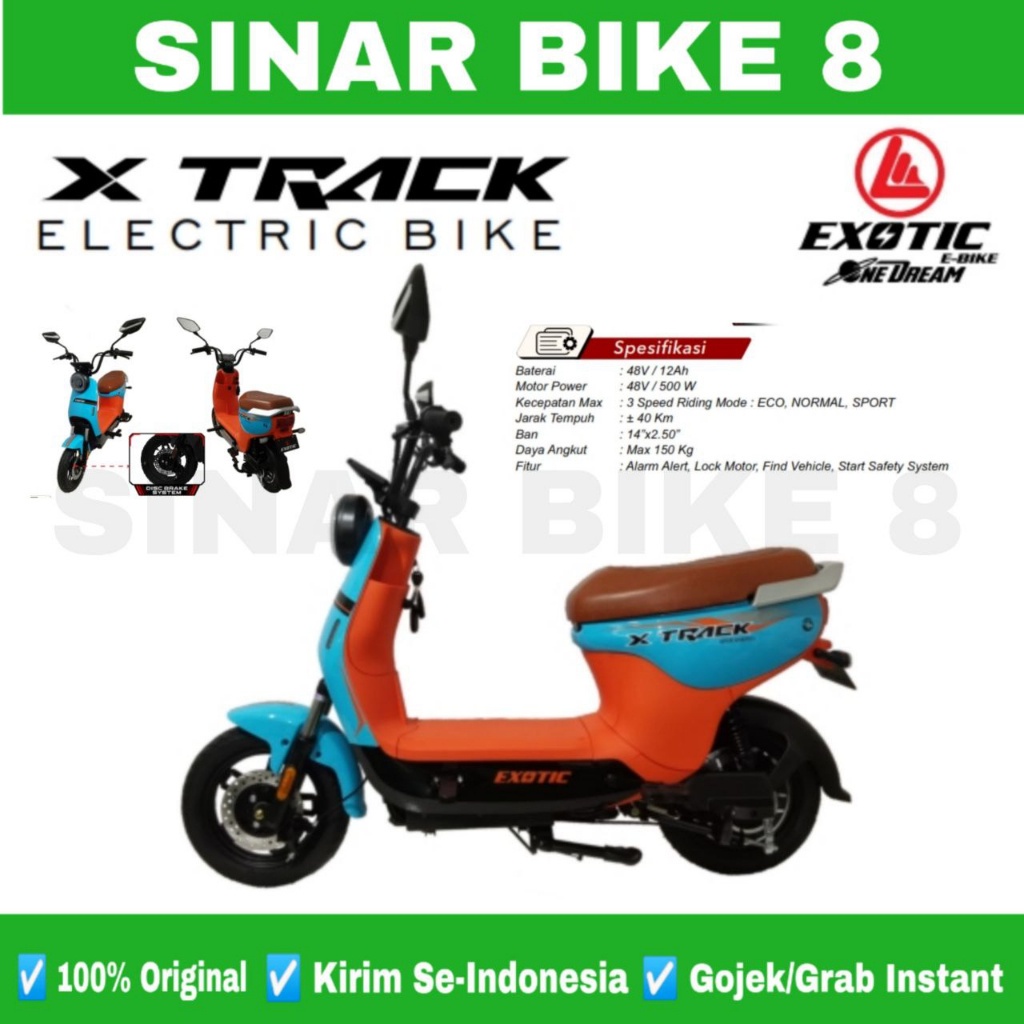 Jual Sepeda Listrik Exotic X Track Watt Electric E Bike Shopee Indonesia