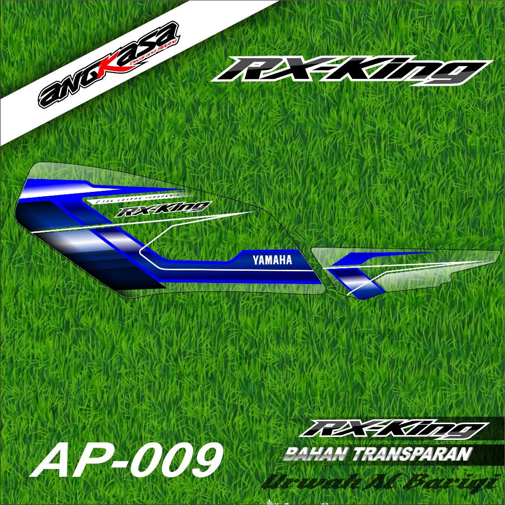 Jual List Striping Stiker Transparan Yamaha RX KING Desain tema racing