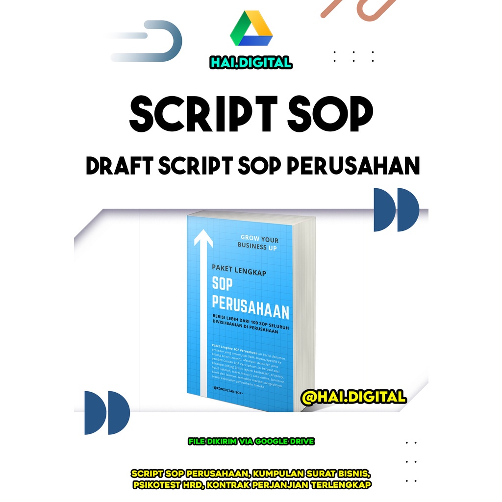 Jual Draft Script SOP Perusahaan + Kumpulan Surat Bisnis + Psikotest ...