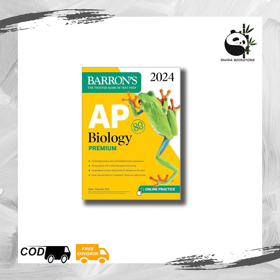 Jual Barron's AP Biology Premium, 2024 5 Practice Tests + Comprehensive