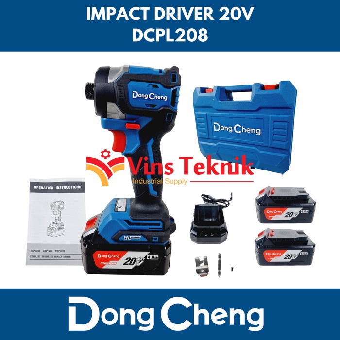 Jual Mesin Bor Obeng Cordless Impact Driver V Dcpl Dongcheng Dcpl Shopee Indonesia