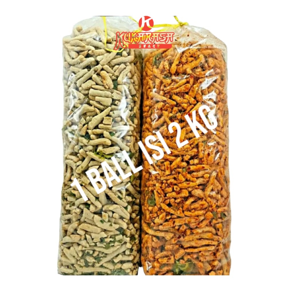 Jual 1 Ball isi 2 kg basreng pedas / basreng original (kukarasa snack ...