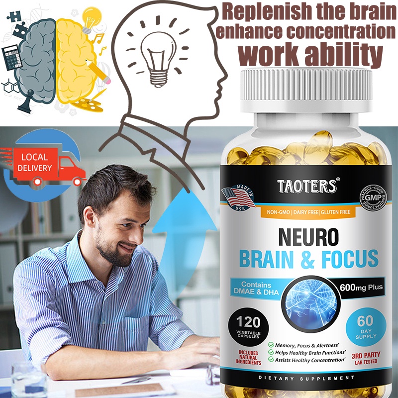 Jual Brain memory supplement, improves energy and alertness, brain ...
