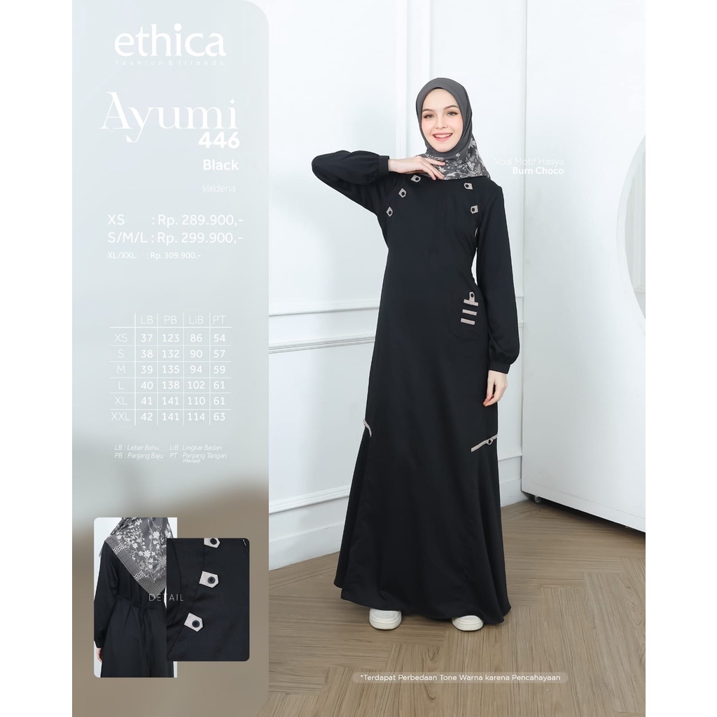Jual Gamis Ethica Ayumi 446 Choco dan Black | Shopee Indonesia