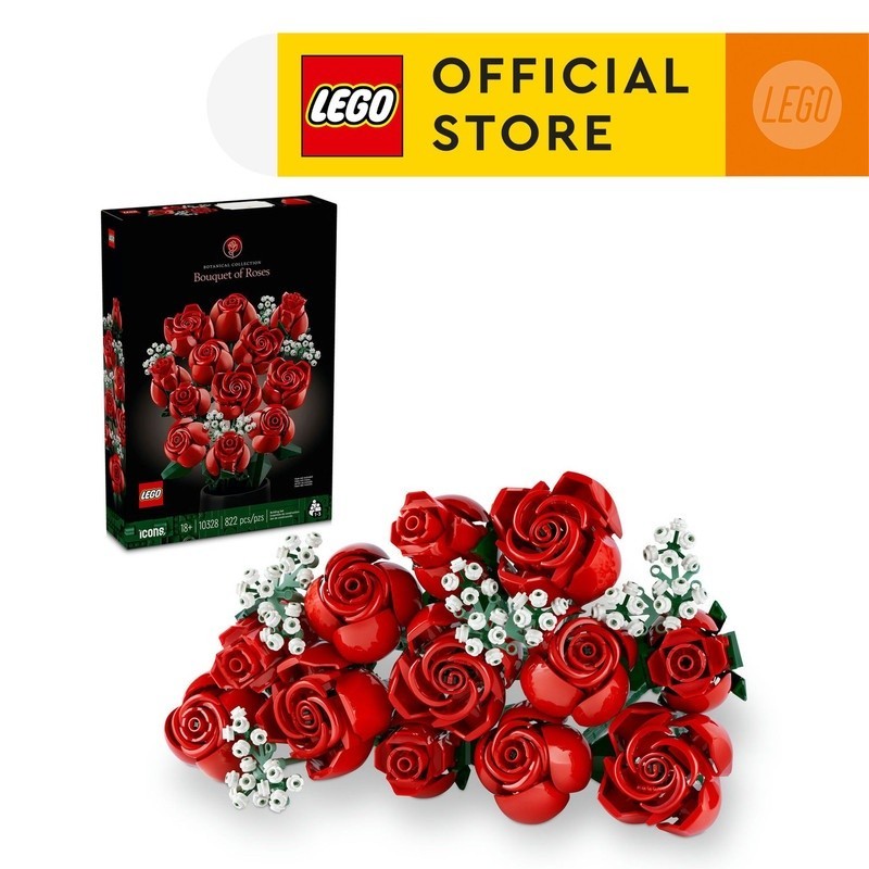 Jual LEGO Icons 10328 Bouquet Of Roses Building Set (822 Pieces) Mainan ...