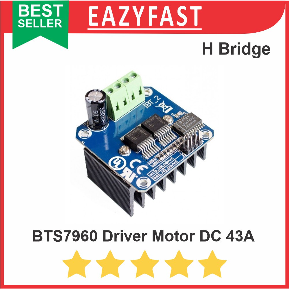 Jual Driver BTS7960 43A High Current Motor DC H Bridge Arduino Module ...