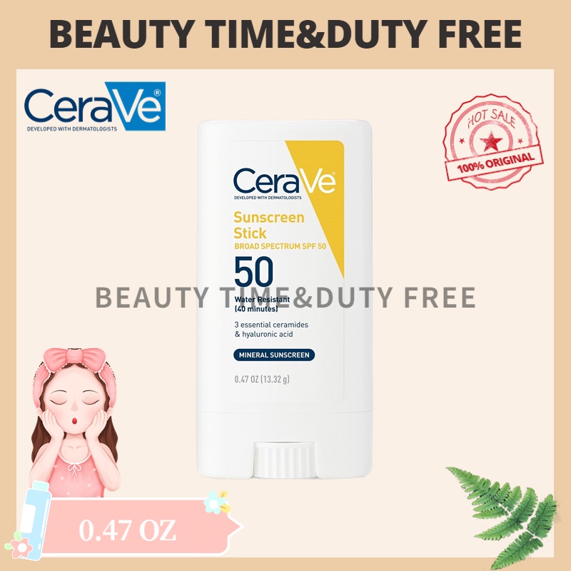 Jual CeraVe Mineral Sunscreen Stick SPF 50 / For Face 0.47 OZ Shopee Indonesia