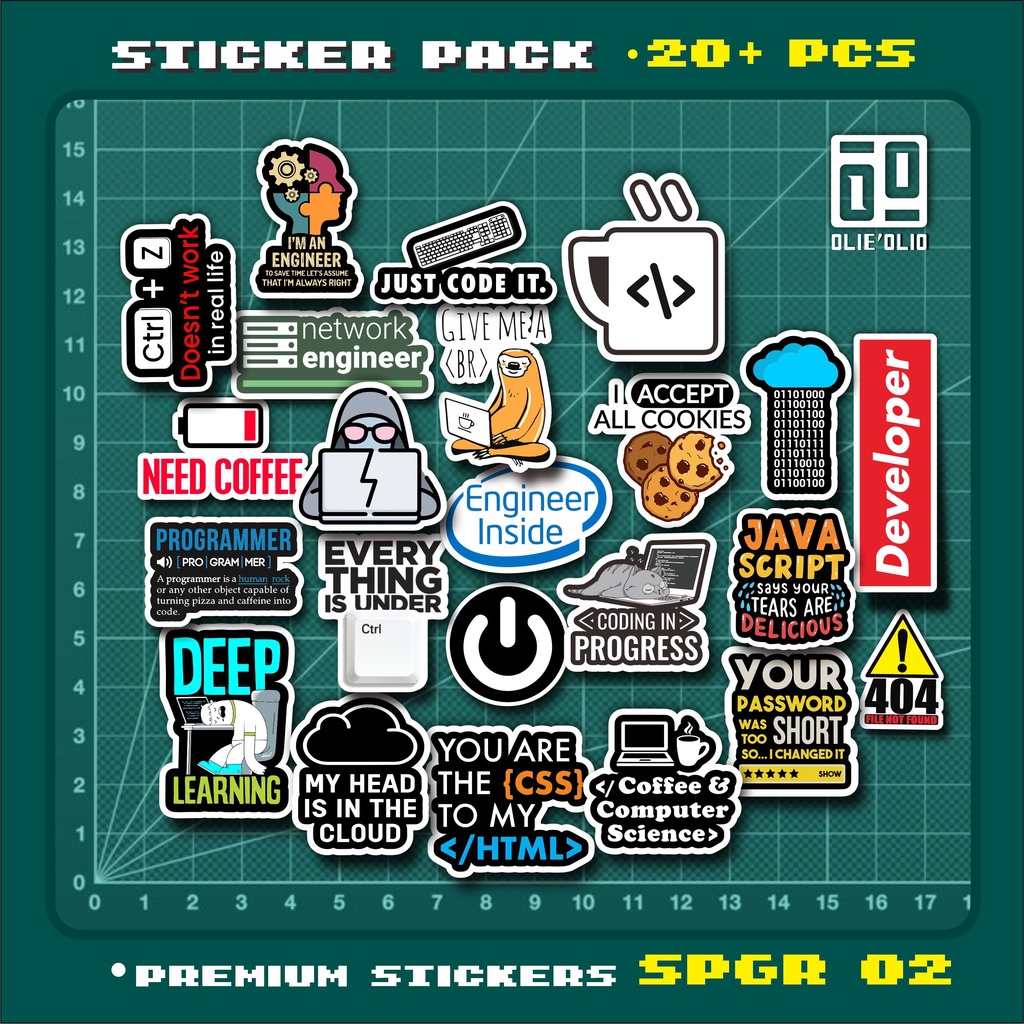 Jual STIKER PACK LOGO PROGRAM PROGRAMERS INTERNET STICKER VINYL HP ...