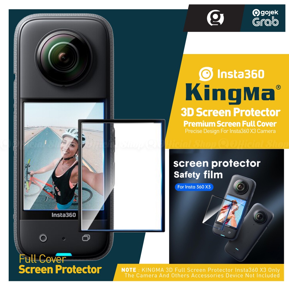 Jual KingMa Anti Gores Curved 3D for Insta360 X3 Screen Protector Insta ...