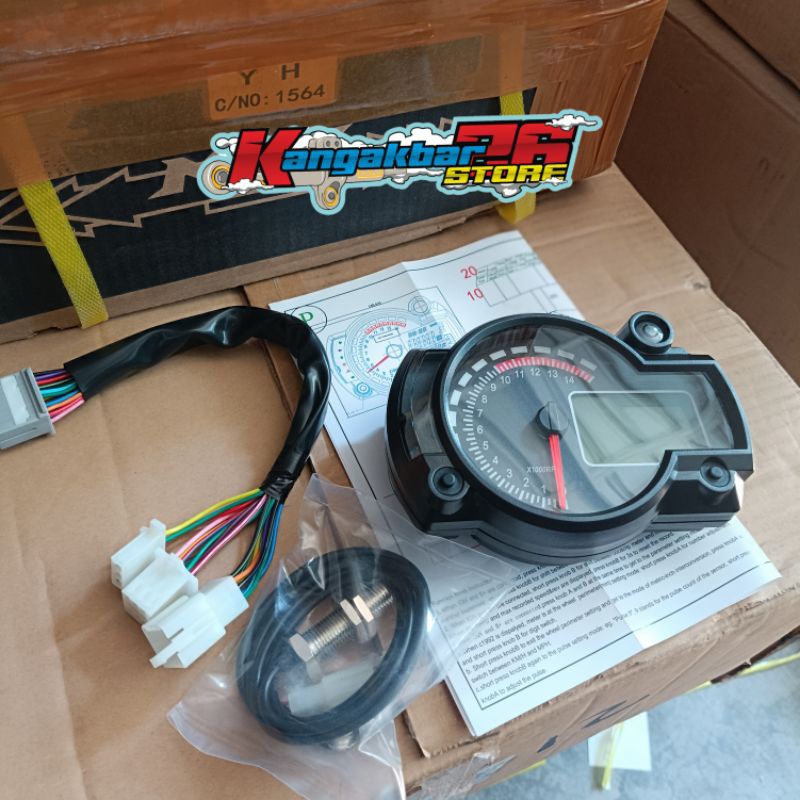 Jual Spidometer KOSO RX2N replika set soket dan sensor kecepatan