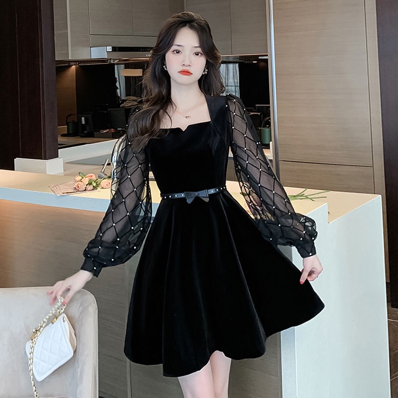 knee length dresses for ladies Classic Black A-Line 31 inch Skirt S