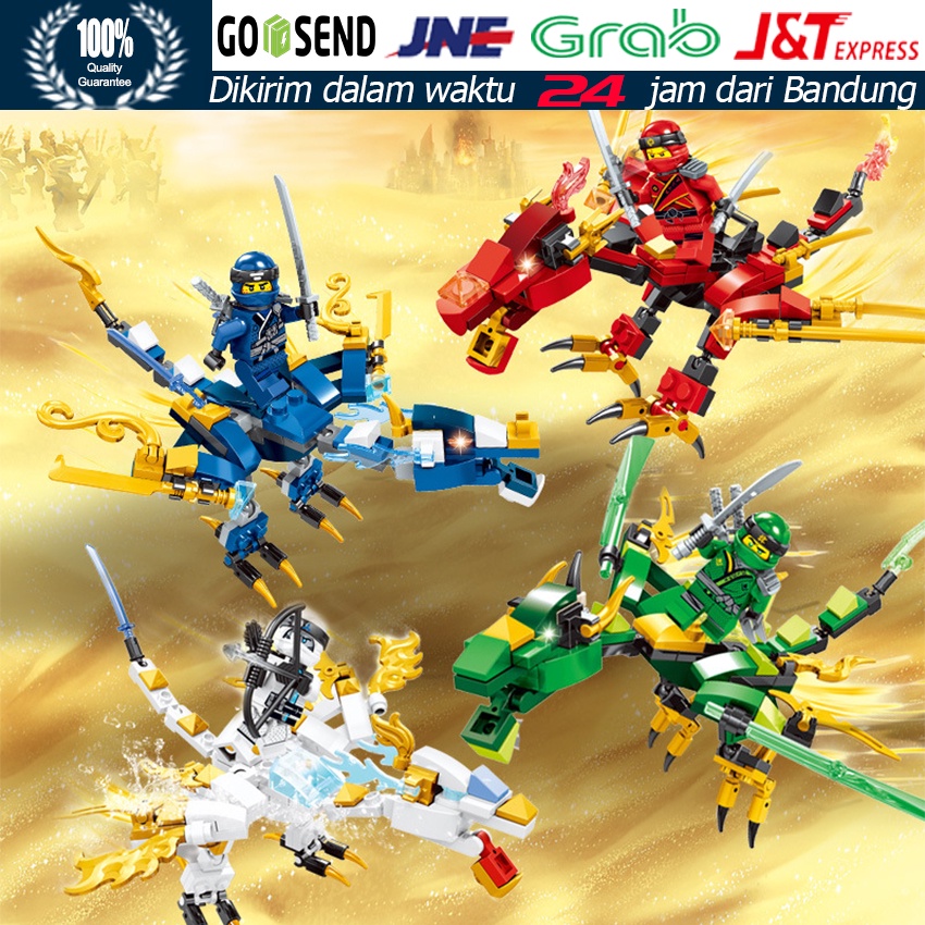 Jual Mainan Edukasi Anak Bricks Ninja Dragon Masters Of Spinjitzu Ninja ...