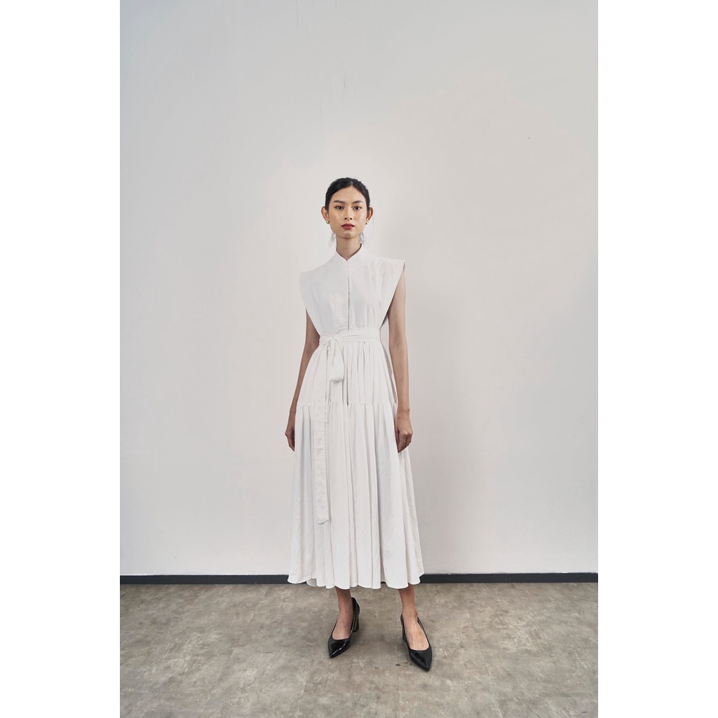 Jual PAFON Zhu Dress - Broken White | Shopee Indonesia