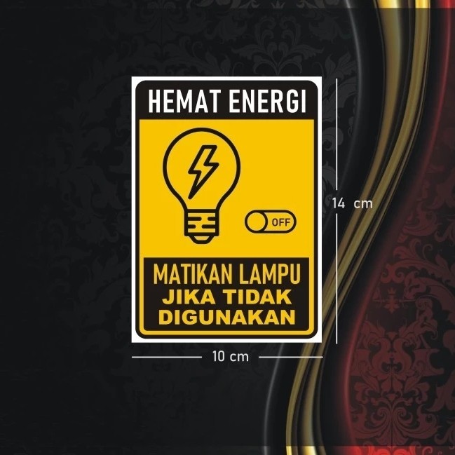 Jual Sticker Matikan Lampu Jika tidak Digunakan 10x14 cm | Shopee Indonesia