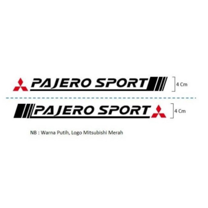 Jual stiker mobil pajero sport stiker mitsubishi pajero sports stiker