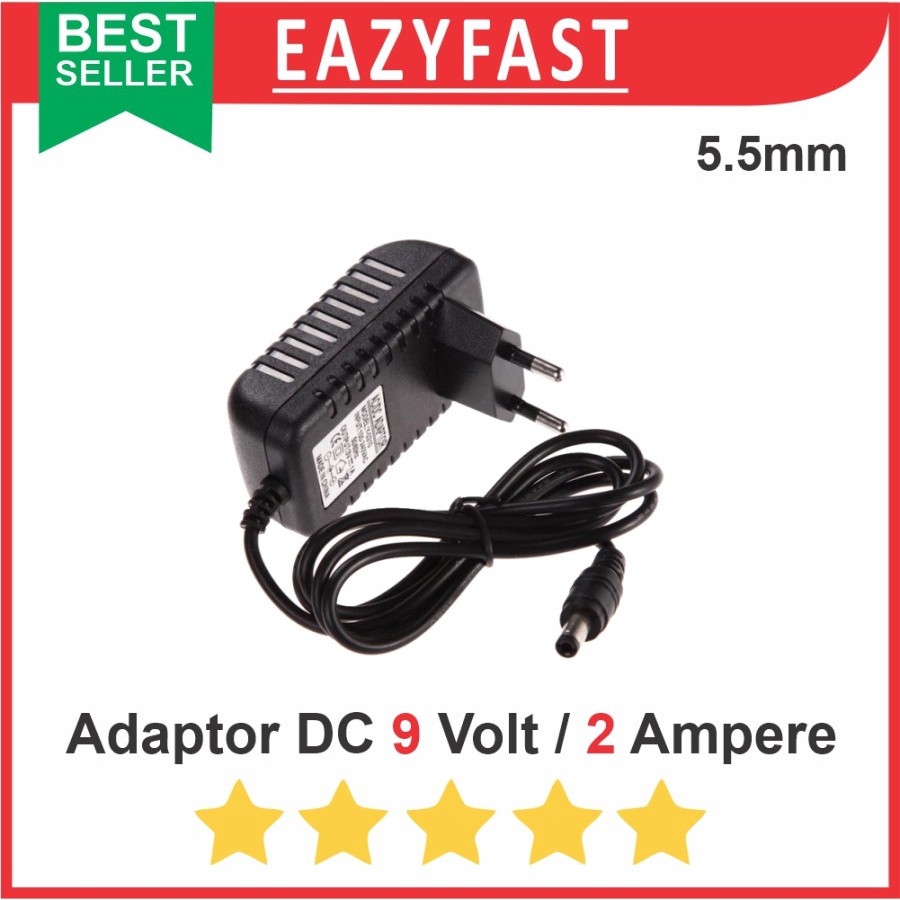 Jual Adaptor DC 9V 2A 5.5mm 9 V Volt 2 A Ampere PSU Power Supply Trafo ...