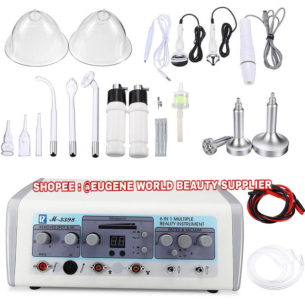 Jual 6 IN 1 ALAT FACIAL 6 FUNGSI ULTRASONIC HIGH FREQUENCY GALVANIC
