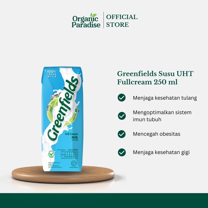 Jual Susu Greenfields UHT Fullcream 250 ml | Shopee Indonesia