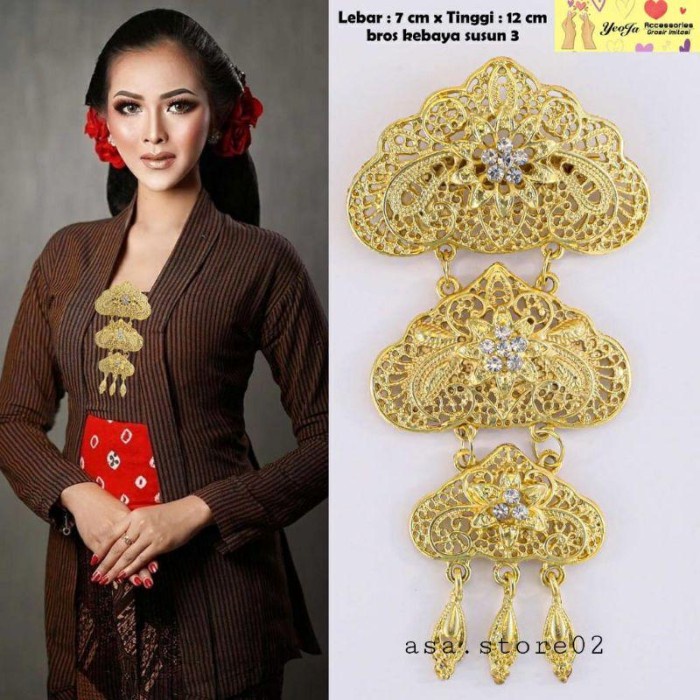 Jual Bros Kebaya Jamur Susun 3 /Bros Etnik/Bros Asesories Wanita/bros ...