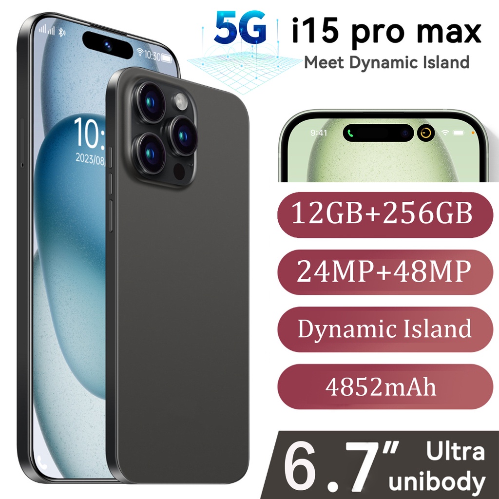 Jual Phone i15 Pro Max Handphone Asli 6.7 Inci 256GB ROM HD Kamera Dual ...