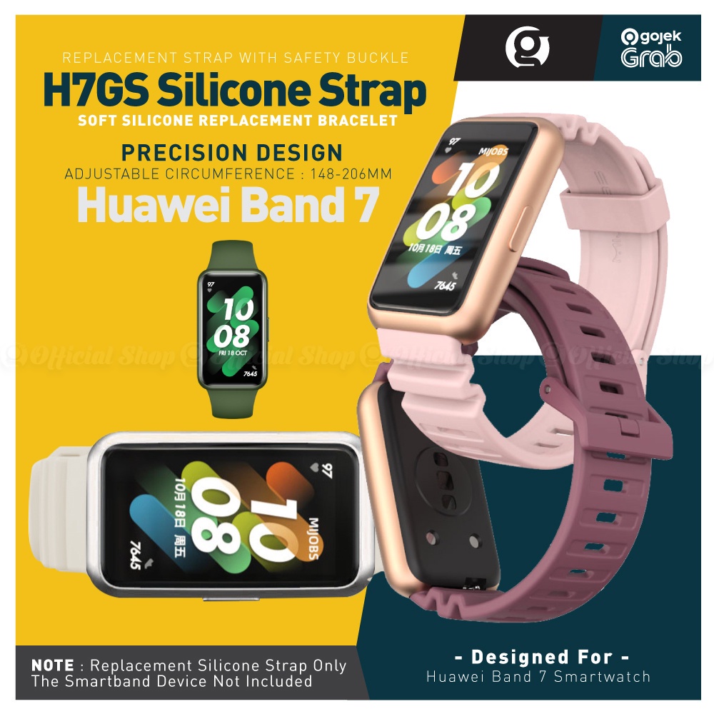 Jual Mijobs H7gs Silicone Strap For Huawei Band 7 Tali Jam Silikon