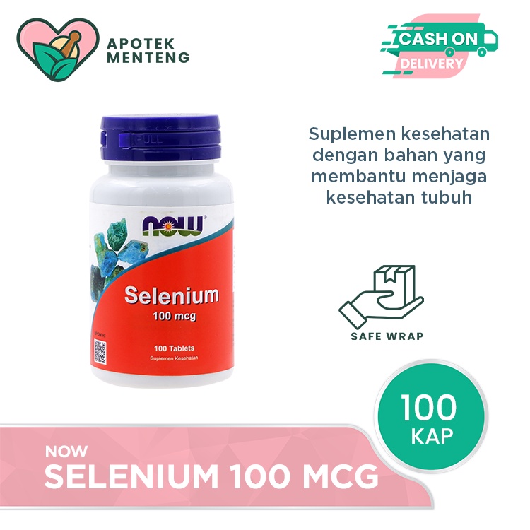 Jual NOW Selenium 100 mcg 100 Tablet - Suplemen Kesehatan Tubuh ...