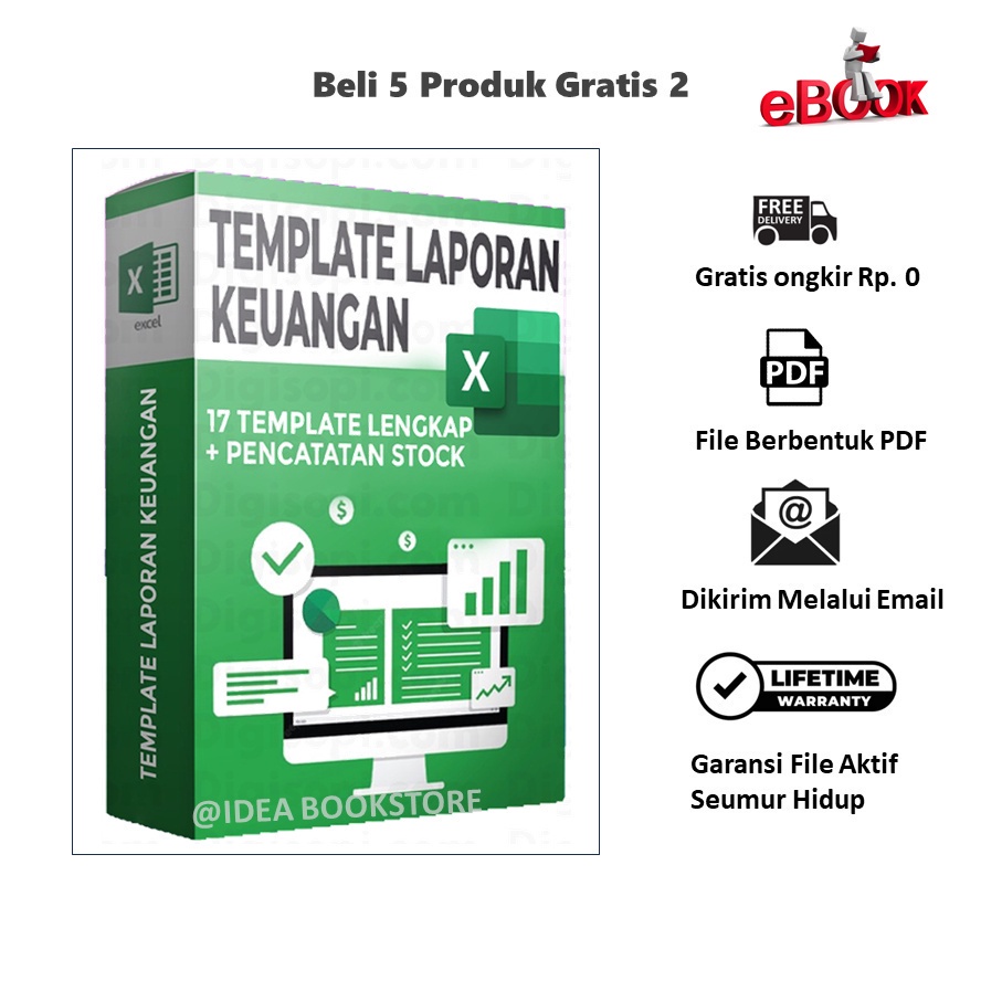 Jual Buku Ecourse Template Excel Laporan Keuangan Pembukuan Usaha Shopee Indonesia 5777