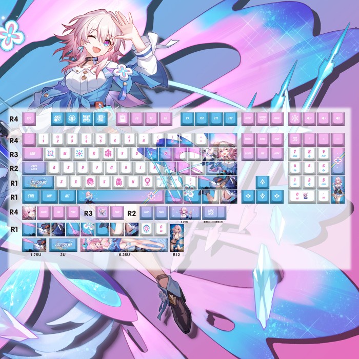 Jual Keycaps Mechanical Keyboard Anime Games Honkai Star Rail March7 1 ...