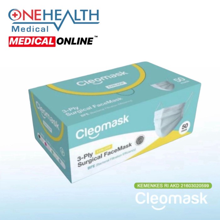 Jual CLEOMASK MASKER MEDIS EARLOOP SURGICAL MASK MEDICAL ONLINE ...
